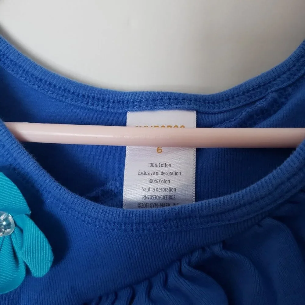 Gymboree Girls 6 Years Ruffle Tank Top‎ Bright Bloo